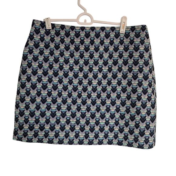 Women's Marcs Blue & Teal Patterned Woven Mini Skirt | Size 12 - Picture 1 of 12